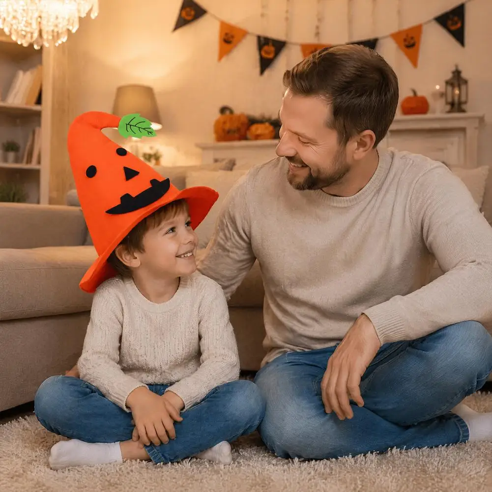 Adults Children Costume Accessories Script Killing Room Accessories Halloween Pumpkin Witch Hat for Kids Adults Funny for Stage