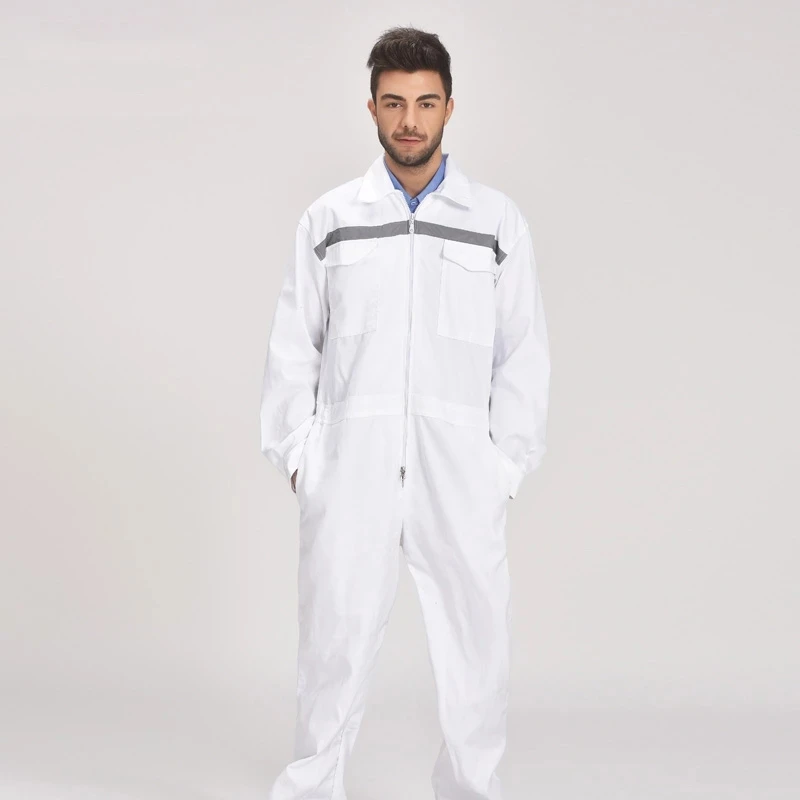 Reflective Coveralls Mechanic Men Long Sleeve Work Coveralls Working Uniforms With Reflective Stripes