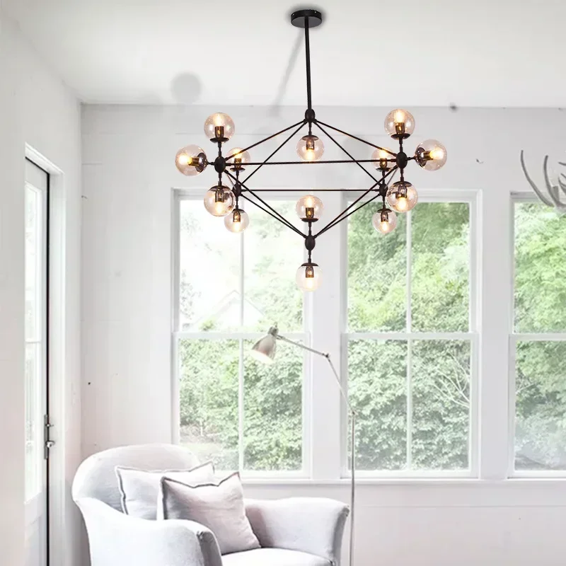 

Nordic Postmodern Magic Bean Chandelier LED Incandescent Lamp Comfortable Living Room Bedroom Dining Room Lighting