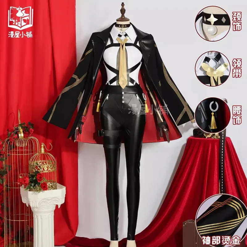 أزياء أنيمي إيفلين التأثيرية شعر مستعار لعبة zzz Zenless Zone Zero Chevalier ملابس موحدة للهالوين بدلة نسائية للحفلات التنكرية