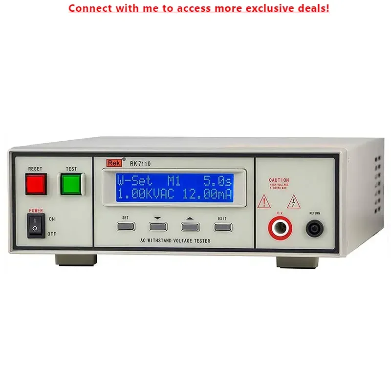 

Rek RK7110 Programmable Withstanding Voltage Tester Hi-pot Tester Voltage AC 5kV Current 12mA Accuracy 2%