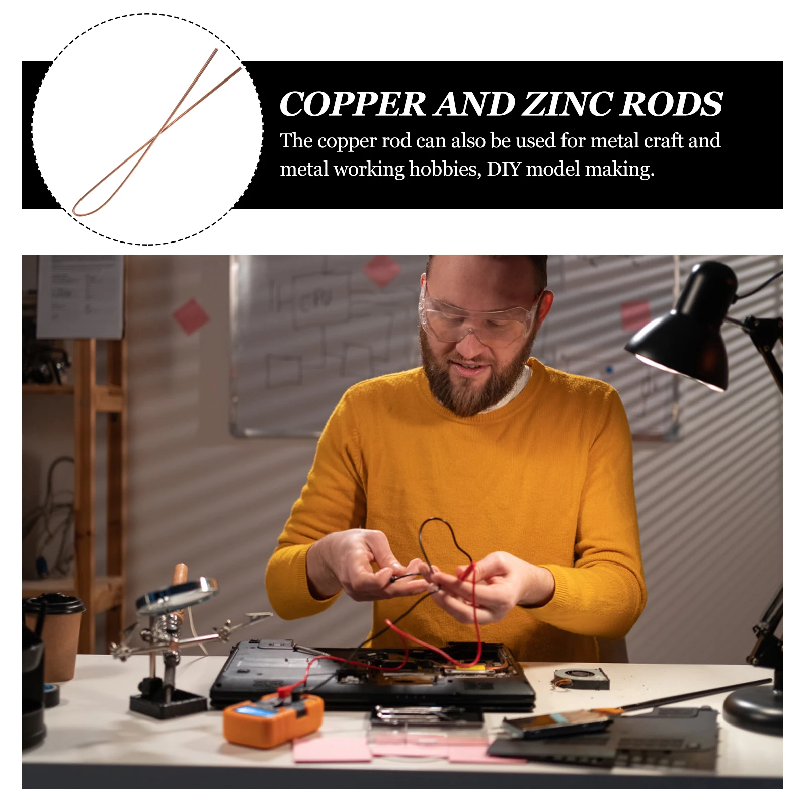 5mm Copper Rod Round Pure Rods for Welding Crafts Metalworking Corrosion Resistant Gift Hobbyists