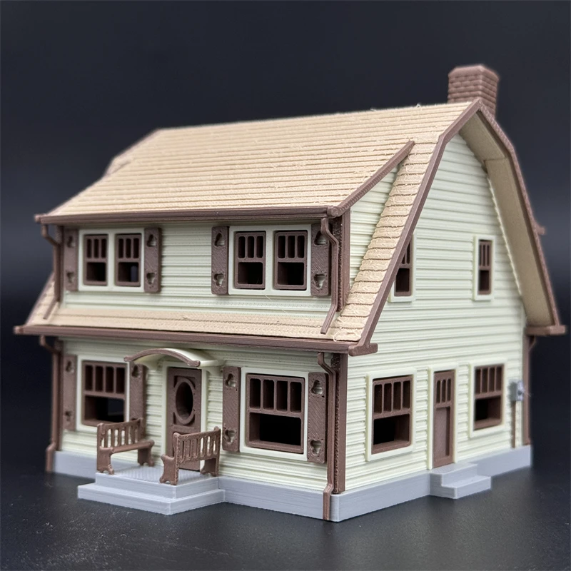 Classic 1/87 HO Scale The Puritan Home Model Fine Plastic Assembly Model Kit DIY Building Miniature Diorama Art Decor