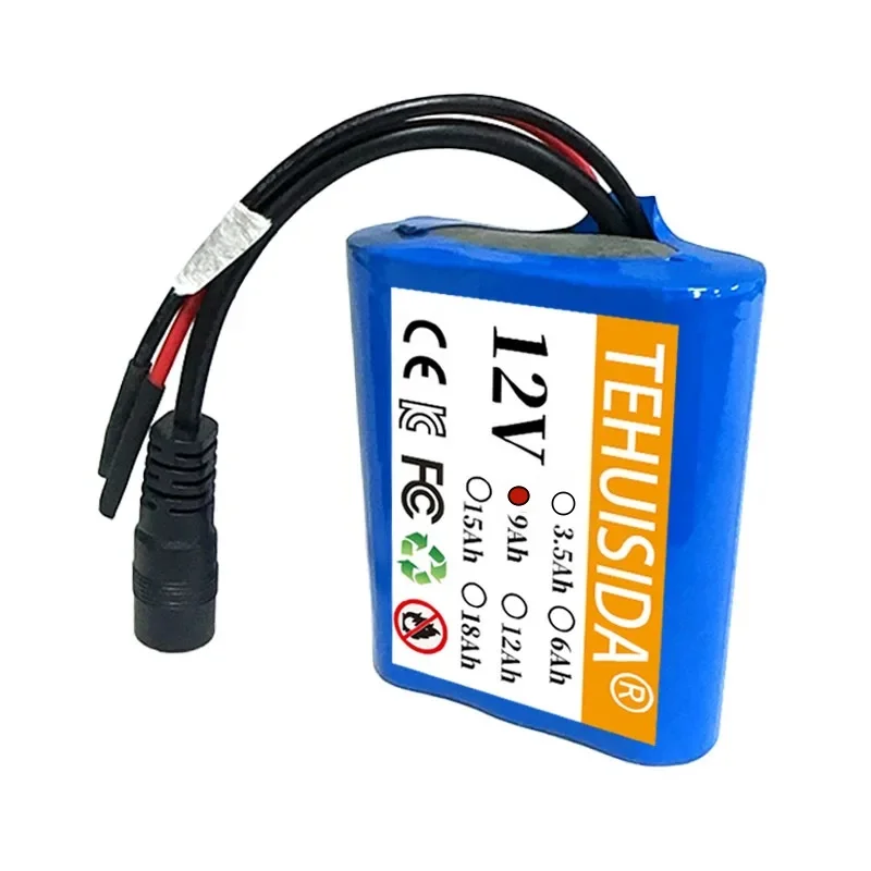18650 3S1P 12V 9000mAh Lithium Battery Pack with BMS Protection Rechargeable Battery