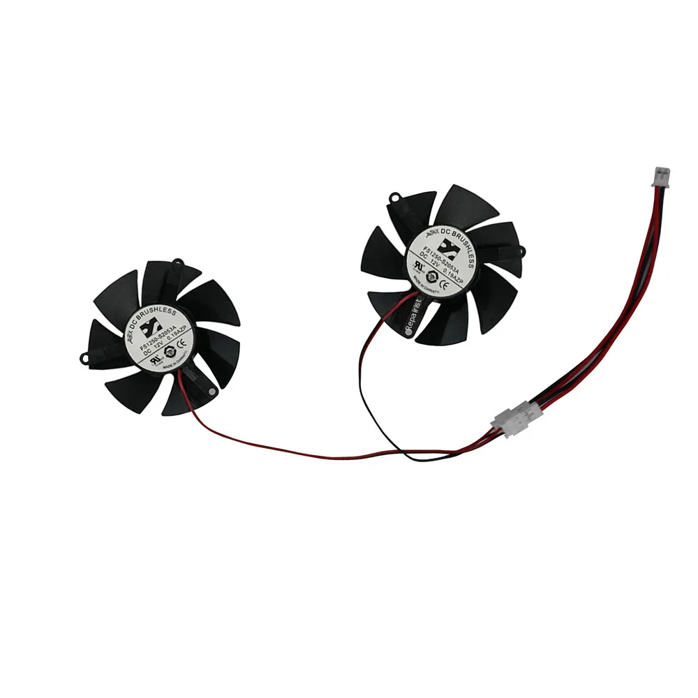 2 sztuk/zestaw, FS1250-S2053A, chłodnica GPU, T 125010 SU, wentylator karty graficznej, do ZOTAC Gaming GeForce GTX 1650 Low Profile gtx1650 lp — zdjęcie 4