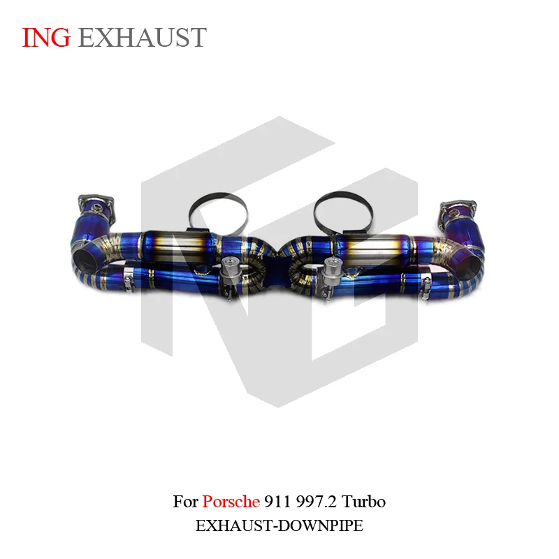 ING Performance Titanium Alloy Tube Vacuum Catback Valve for Porsche 911 997.2 Turbo S 3.8T Auto Muffler Modific Exhaust System