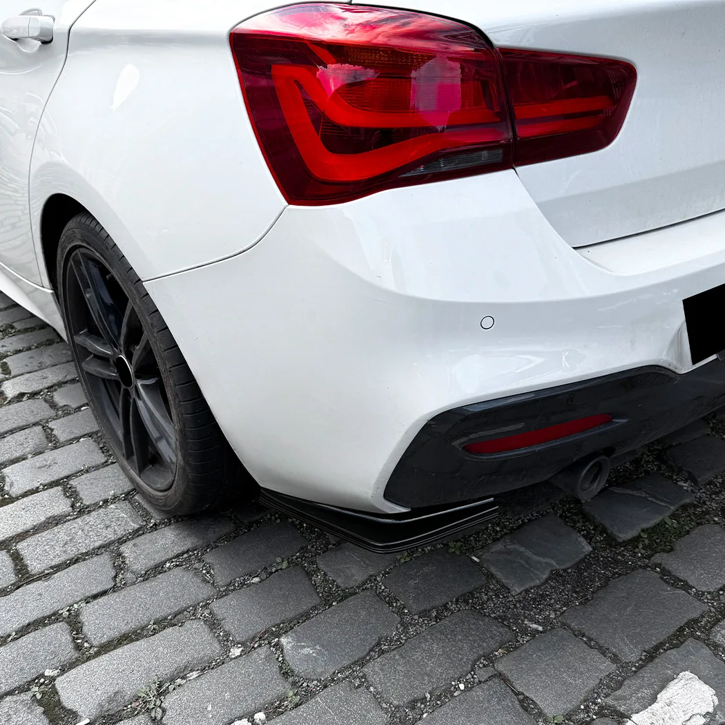 For BMW F20 F21 1-Series LCI M-Sport 2015-2019 Glossy Black Rear Bumper Spoiler Bodykit Car Rear Bumper Lip Diffuser Splitter