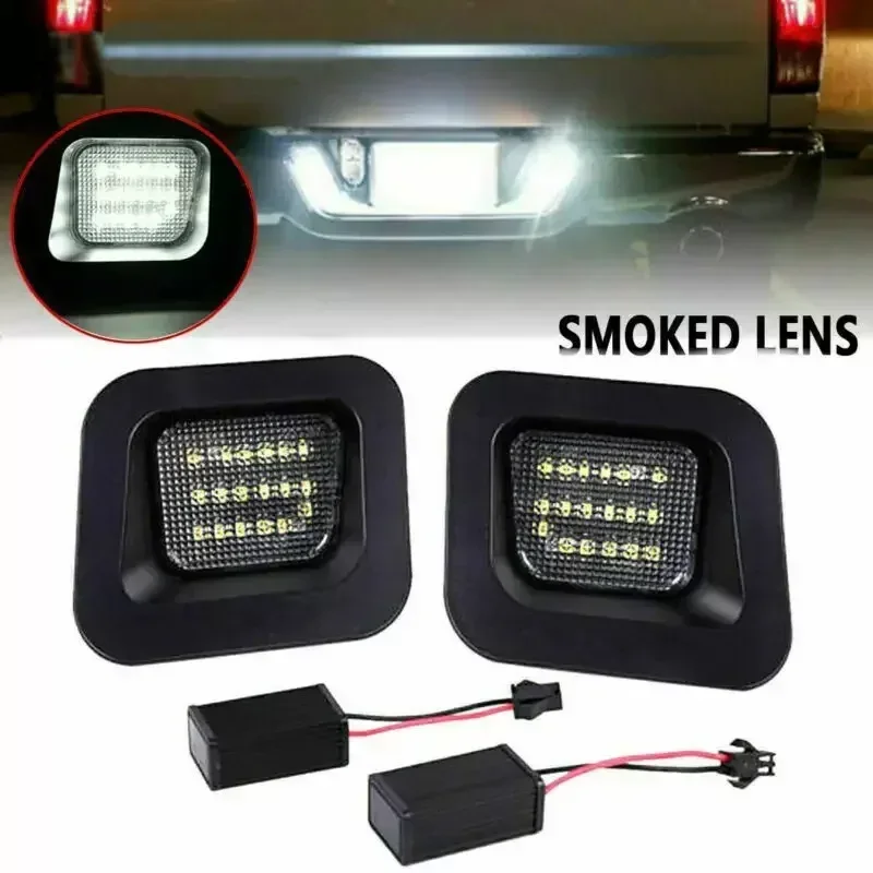 

Car Flashing 2Pcs Auto Canbus White 12V No Error Led License Plate Lights for Dodge RAM 1500 2500 3500 2003-2018 Car Led Light