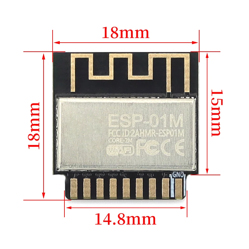 1/5/10Pcs ESP-01M serial port to WiFi wireless smart socket/IoT double-sided direct insertion patch module WIFI module