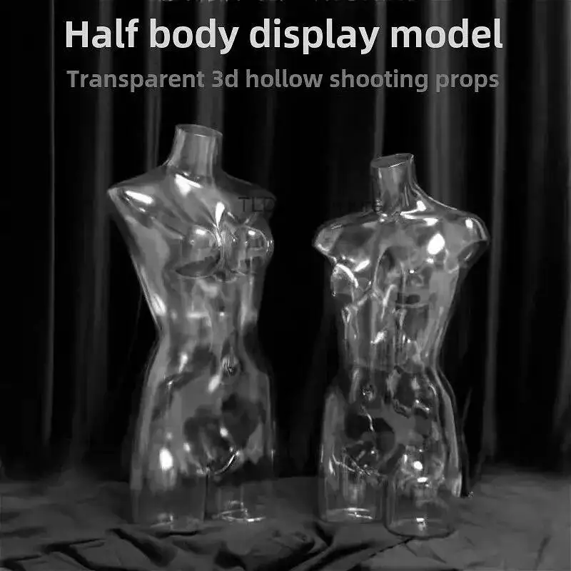 

Прозрачные пластиковые манекены (полноростовые и полуторсовые) для витрин магазинов одежды и реквизита для 3D-съемки FYMQ