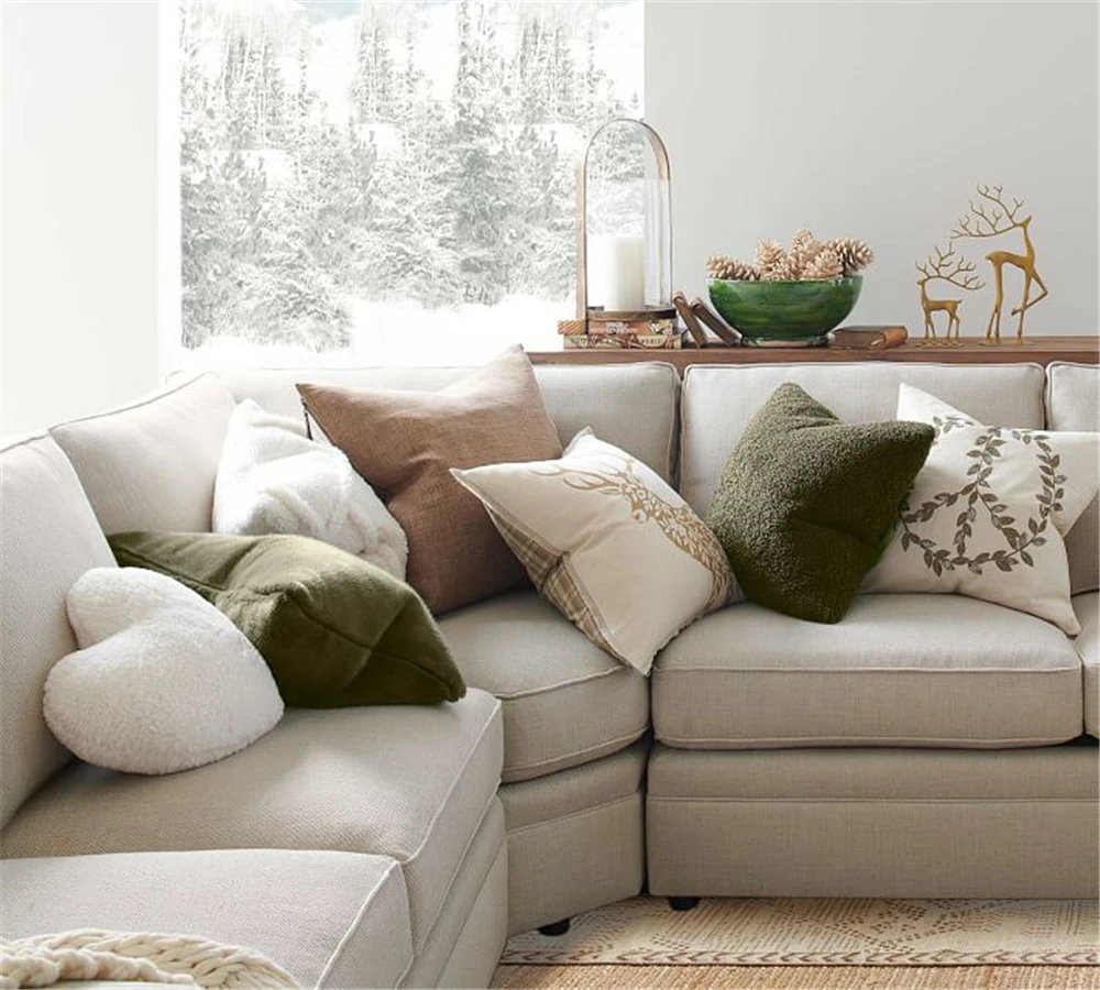 CANIRICA Nordic Decorative Cushion Cover 45x45cm 30x50cm 50x50 Soft Fur Home Pillow Cover Decoration Funda Cojin For Living Room
