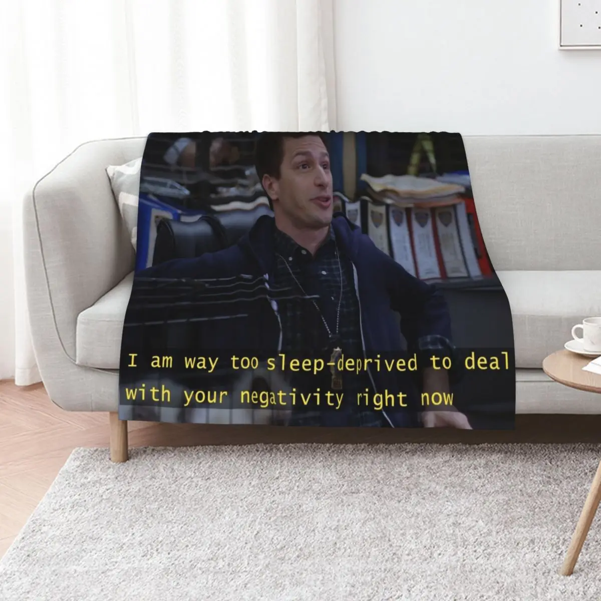 jake peralta is sleep deprived Throw Blanket Heavy Decorative Throw Stuffeds Luxury Throw Picnic christmas gifts Blankets