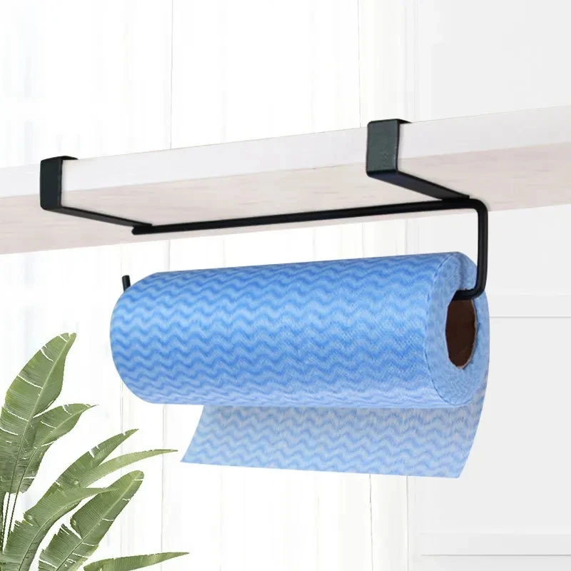 

Wall Mounted Paper Roll Holder Bathroom Storage Toilet Rack Household Tissue Towel Rack Hanging Shelf for Kitchen Organizer