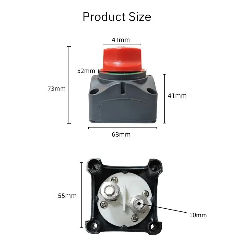 

Main Power Switch High Current Power Off Protection Switch Yacht RV Battery Isolation Switch Battery Battery Switch