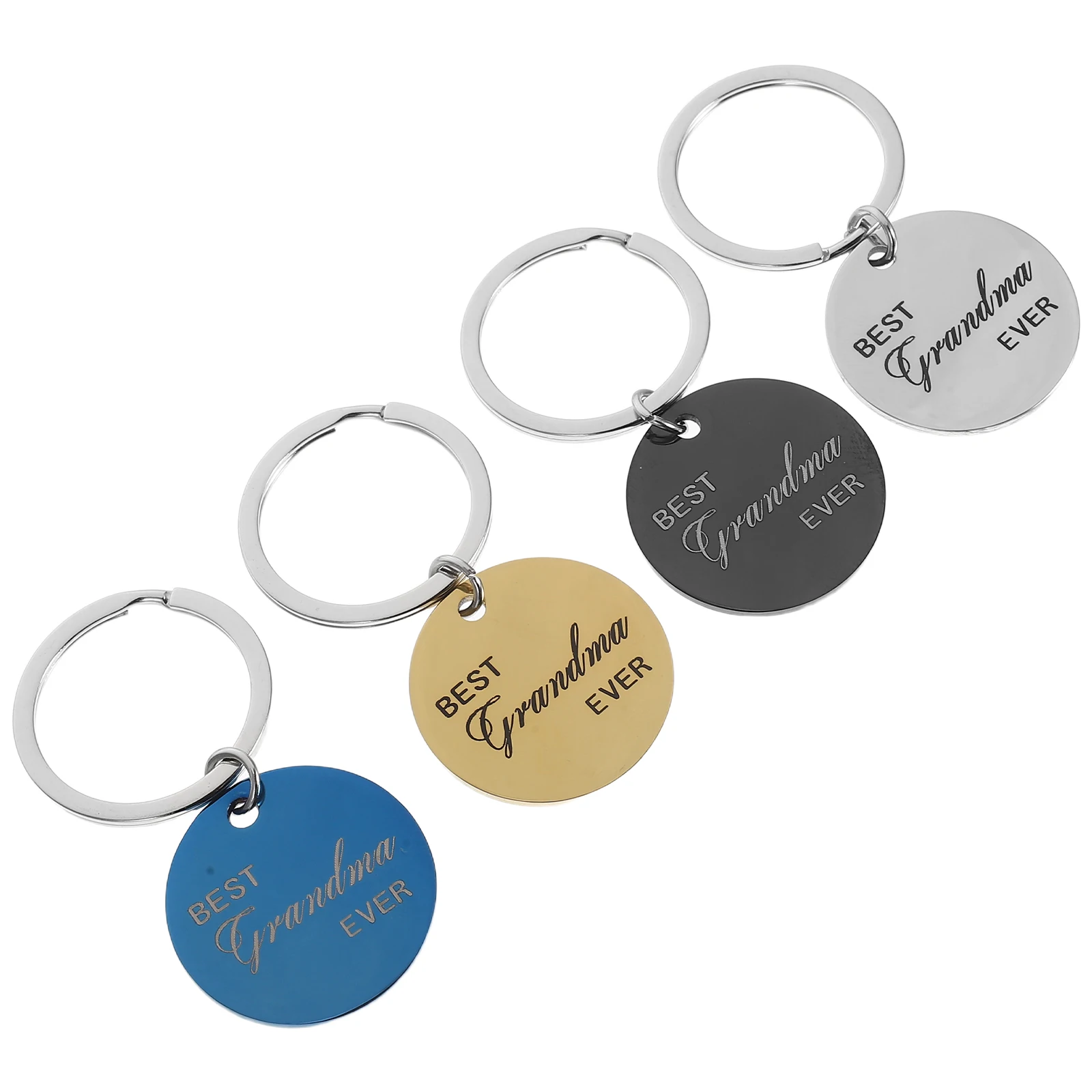 

4 Pcs Pet ID Card Keychain Name Tag Dog Puppy Cats Tags for Dogs European and American