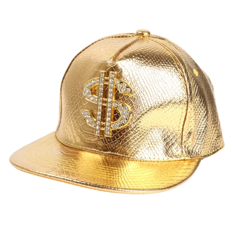 Metal Dollar Badge Baseball Caps For Women Man Adjustable Hat Y2k Hiphop Climbing Travel Gathering Hat for Cycling Hiking