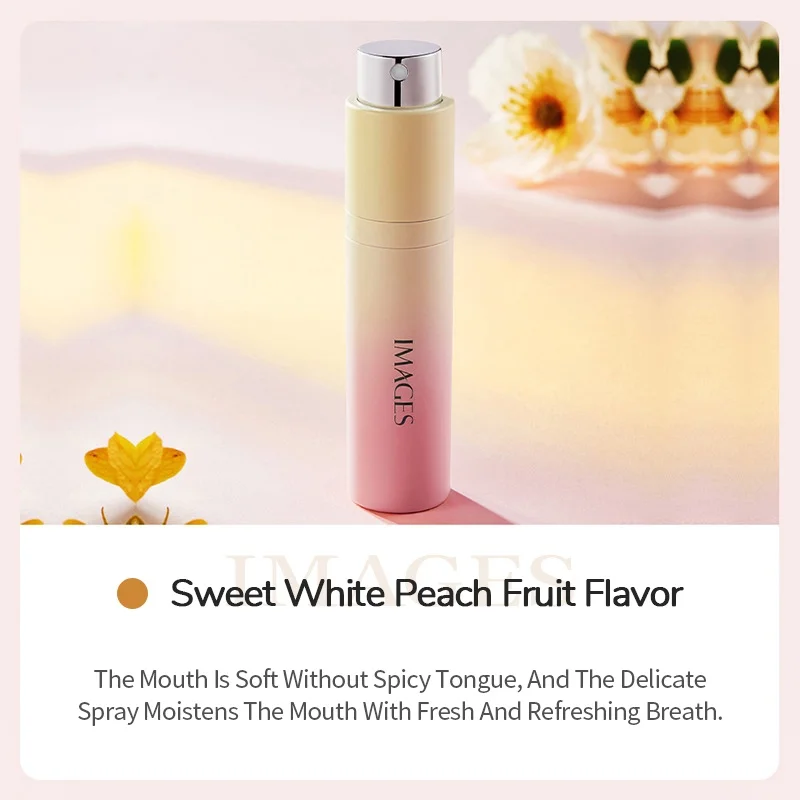 Advanced Sense White Peach Oral Spray Fresh Breath Fragrance Lasting Travel Appointment Portable Card Type Breath Freshener