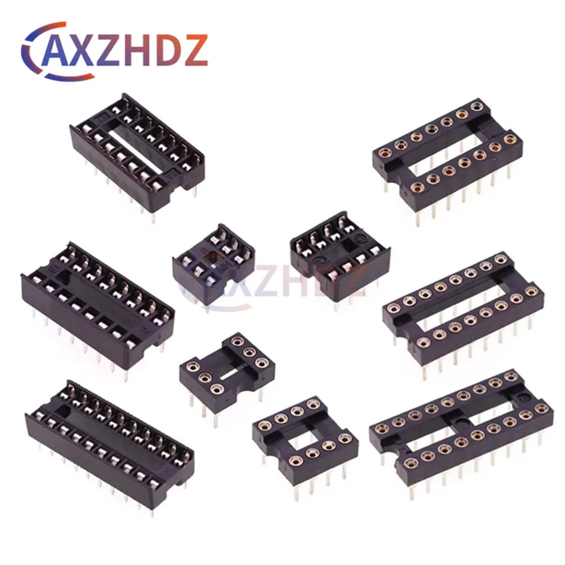 10PCS IC Sockets DIP6 DIP8 DIP14 DIP16 DIP18 DIP20 DIP28 DIP40 Pins Connector DIP Socket 6 8 14 16 18 20 24 28 40Pin