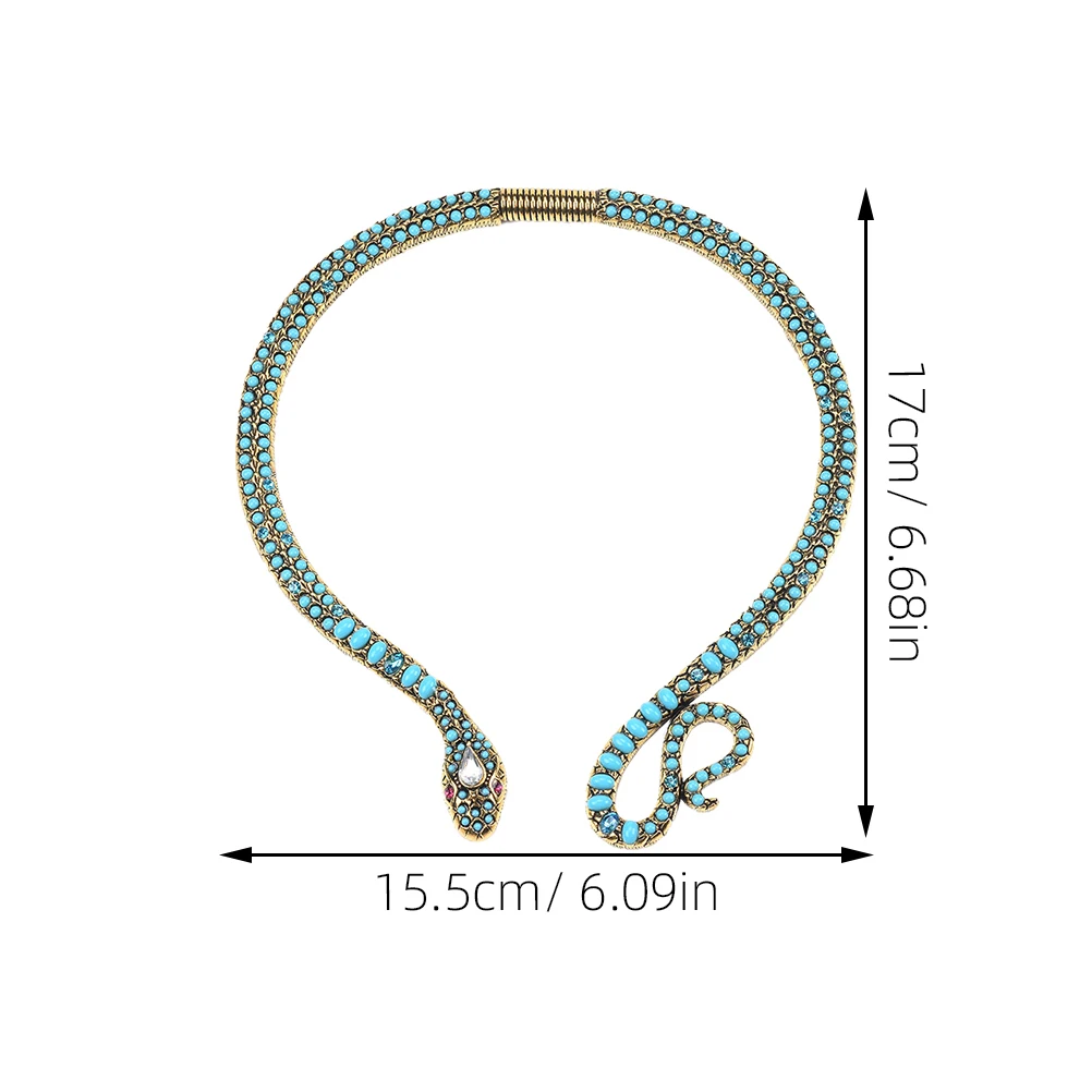  Alloy Diamond Necklace Clavicle Chain Jewelry Snake Choker Necklaces for Woman Women Bendable Miss