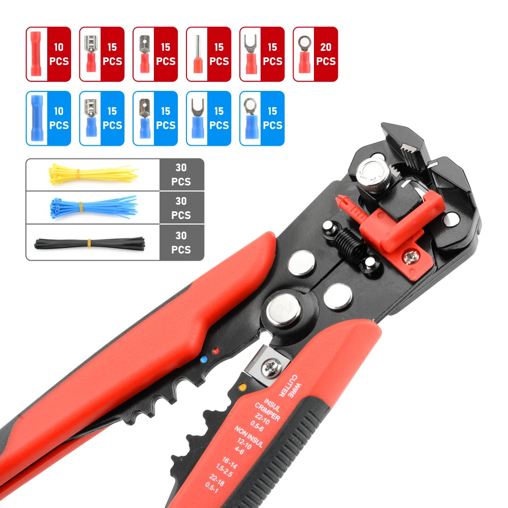 Multi Functional Wire Stripper Tool Set Automatic Stripping Cutter Cable Wire Crimping Electrician Repair Tools