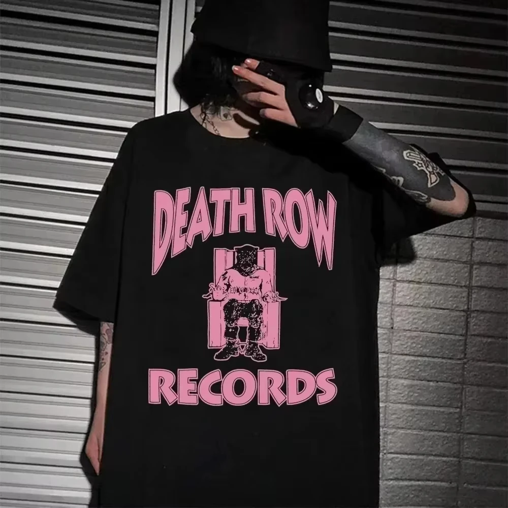

Футболка с принтом Death Row Records Dr Dre Tupac, модная уличная футболка в стиле хип-хоп, хлопковые футболки для женщин, лето 2025, мужская одежда