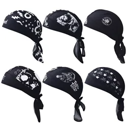 Hot Retro Men's Black Cycling Cap Headscarf Outdoor Sports Running Cycling Headscarf Breathable Quick-Dry