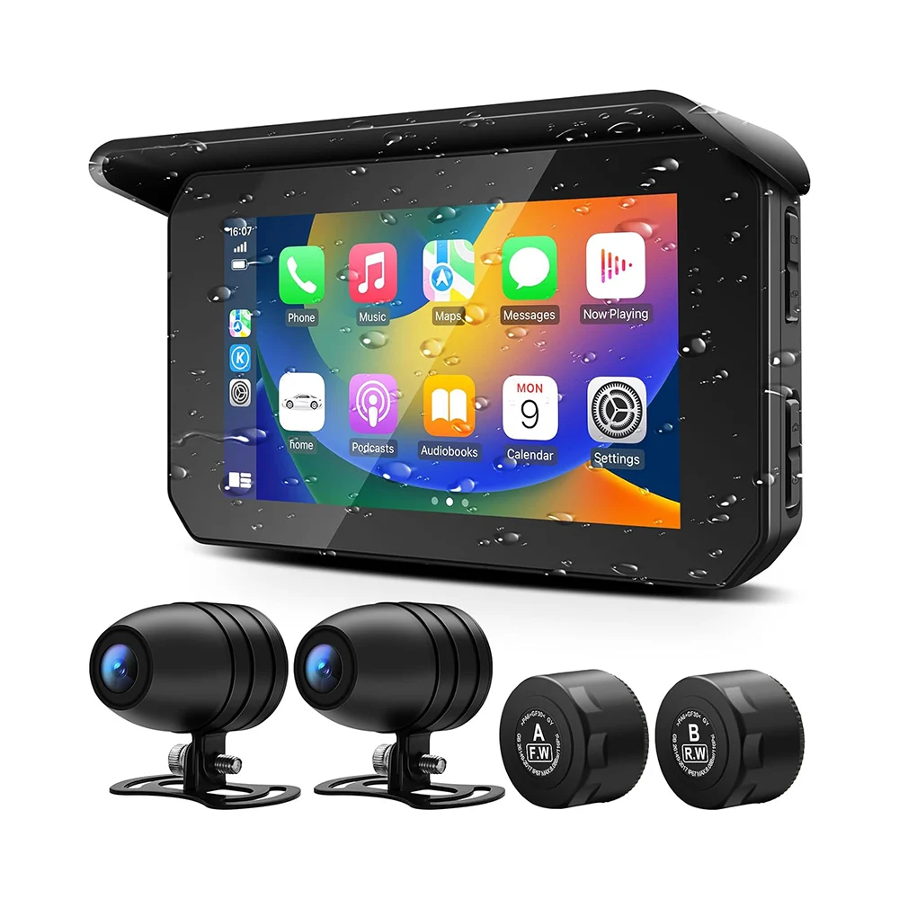 

All-in-One Motorcycle GPS Navigator - CarPlay, DVR, Waterproof, Android Auto - Ultimate Riding Companion for Modern Bikers