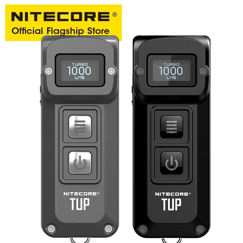 NITECORE TUP EDC Keychain Light USB Rechargeable Flashlight Led Mini Hiking Pocket Light Built in Battery, USB charge Cable