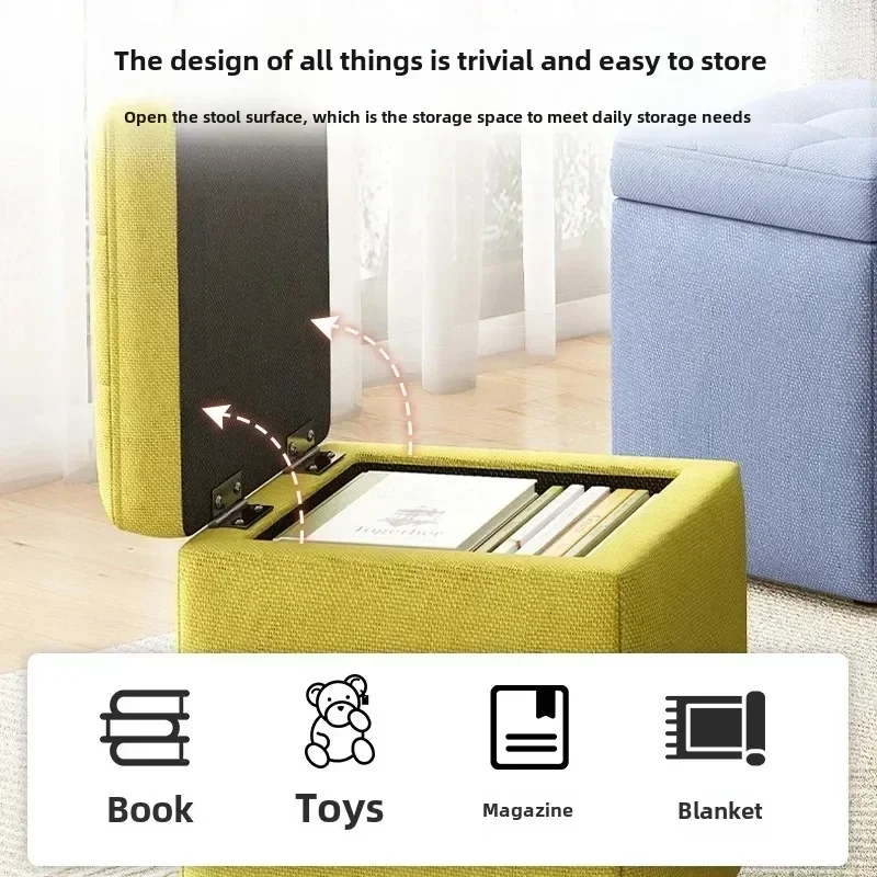 Storage Ottoman Coffee Table Living Room Sofa Stool Storage Chair for Footrest Multifunctional Foot Stool for Home Furniture
