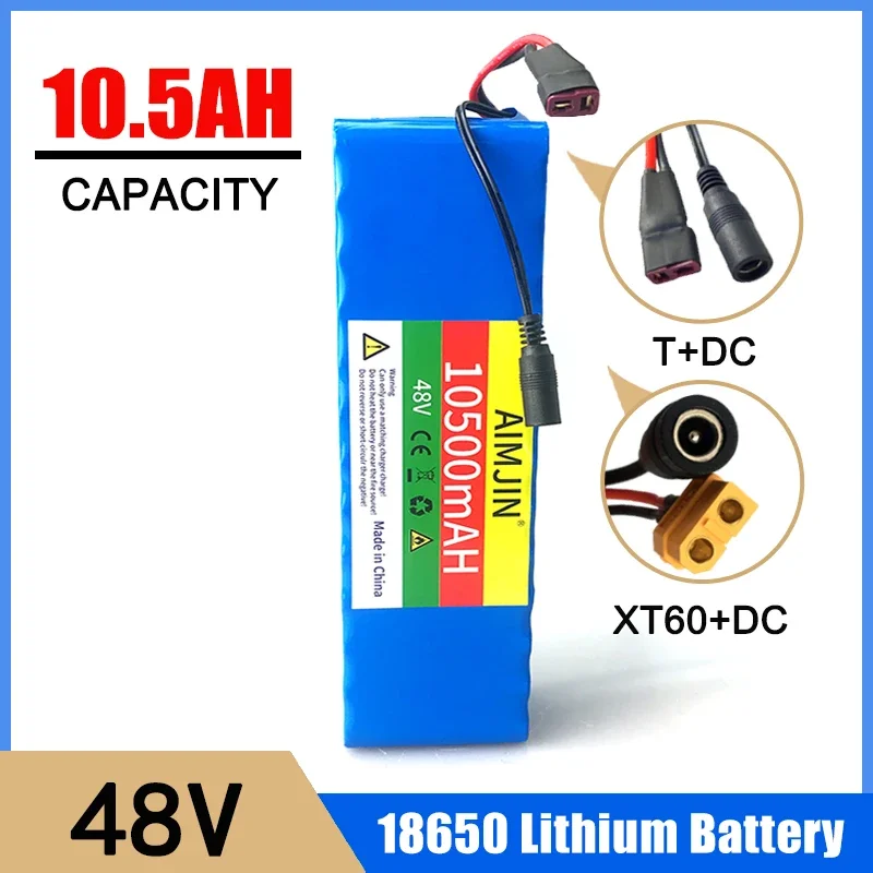 13S3P 48V 10.5Ah 18650 Lithium  Battery Pack 10500mAh 1500W High Power with BMS