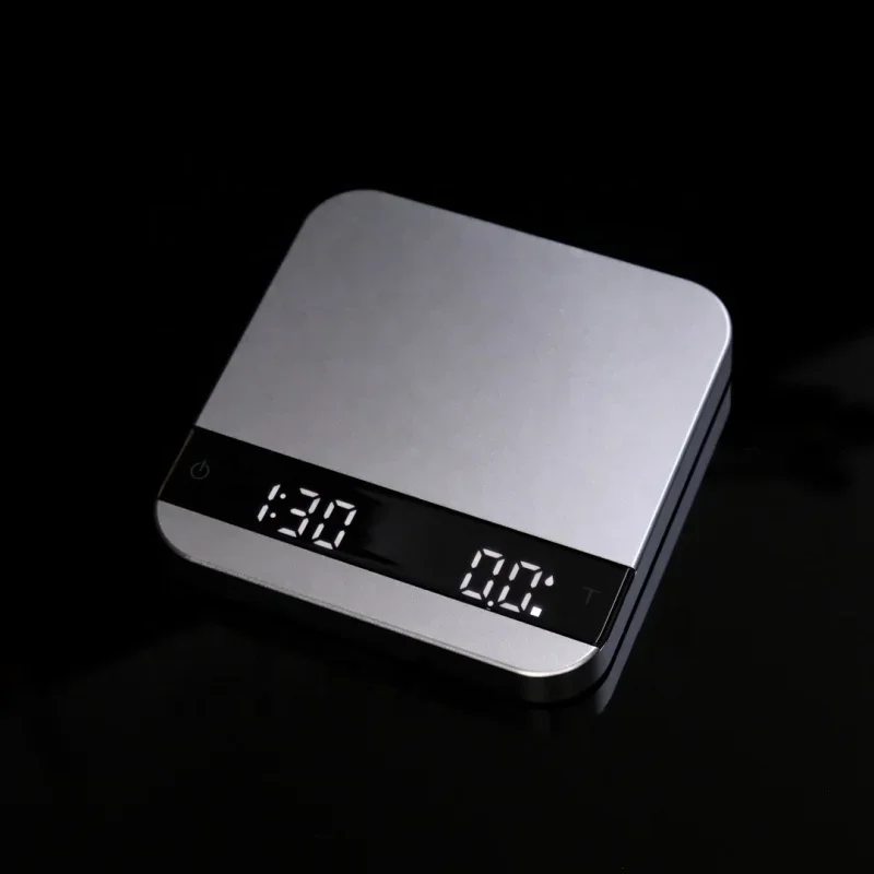 Mischief Lunar Smart drip espresso led screen electronic weighing black digital mini coffee scale with auto timing rechargeable