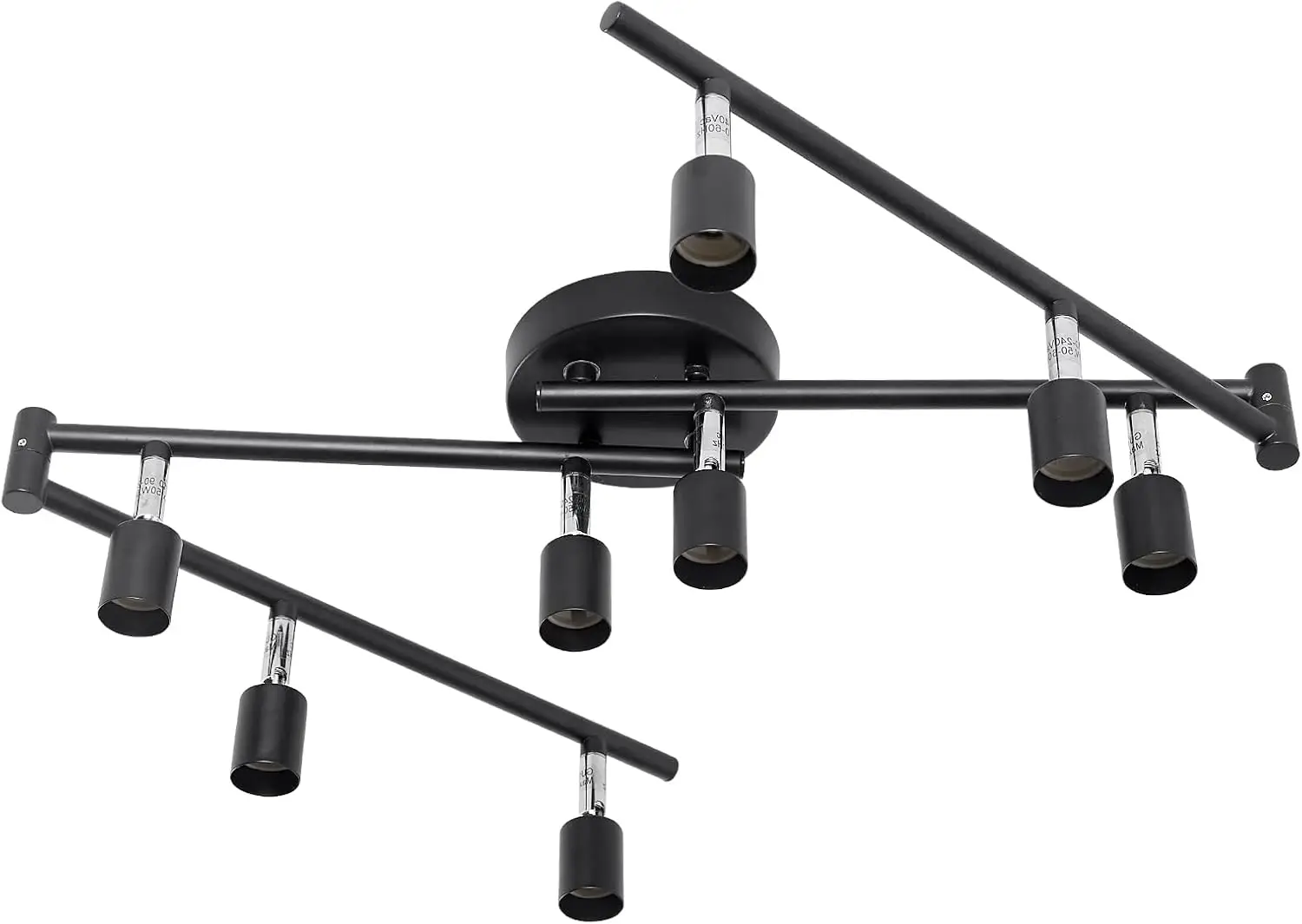 

Потолочный светильник с черным дорожным освещением, гибкий Трековый светильник с поворотным рычагом, 8-стандартный потолок с черным утопленным креплением