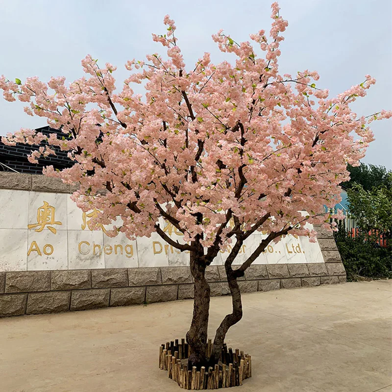 Emulational Peach Tree Fake Trees Wishing Tree New Year Decoration Champagne Interior Decoration Large Decoration