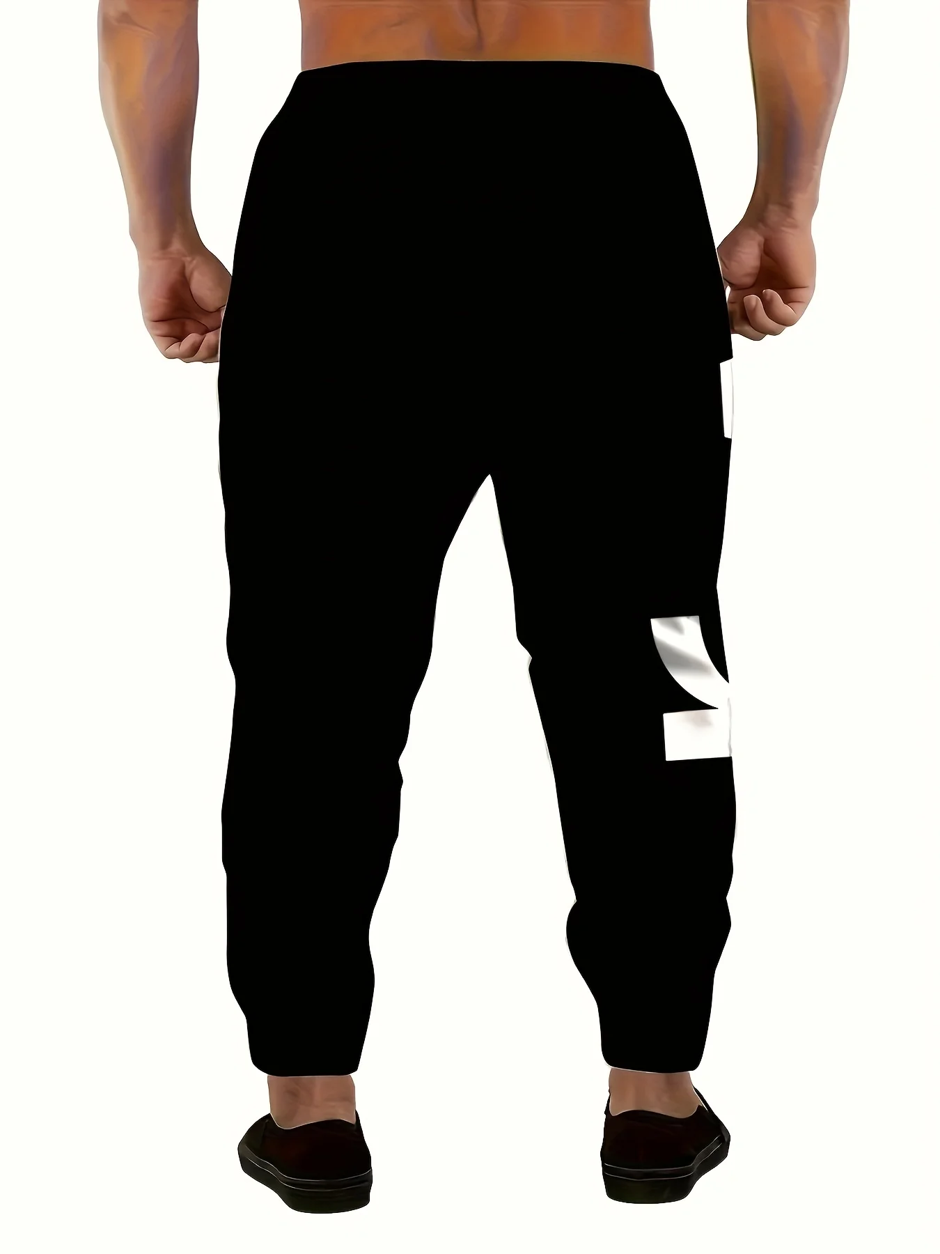 Heiß begehrte neue Herbst-Herrenmode: Modische, weiche und bequeme Hose mit Kordelzug und Buchstabenprint, Outdoor- und High-Street-Hose für die urbane Umgebung – Detail 8
