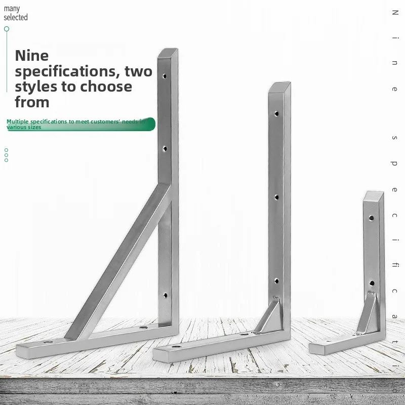 Stainless Steel Triangular Bracket Support Wall Mount Shelf Rack Partition Bracket Durable Modern Simple Design