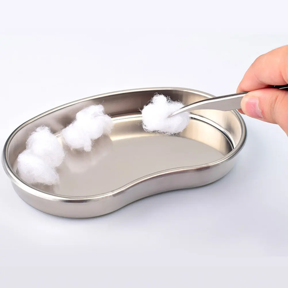 3Pcs Kidney-Shaped Stainless Steel Tray Set for Tattoo Microblading Clinics Labs Home Use