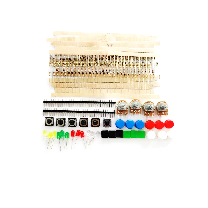 Handy Portable Resistor Kit for Arduino Starter Kit UNO R3 LED potentiometer tact switch pin header