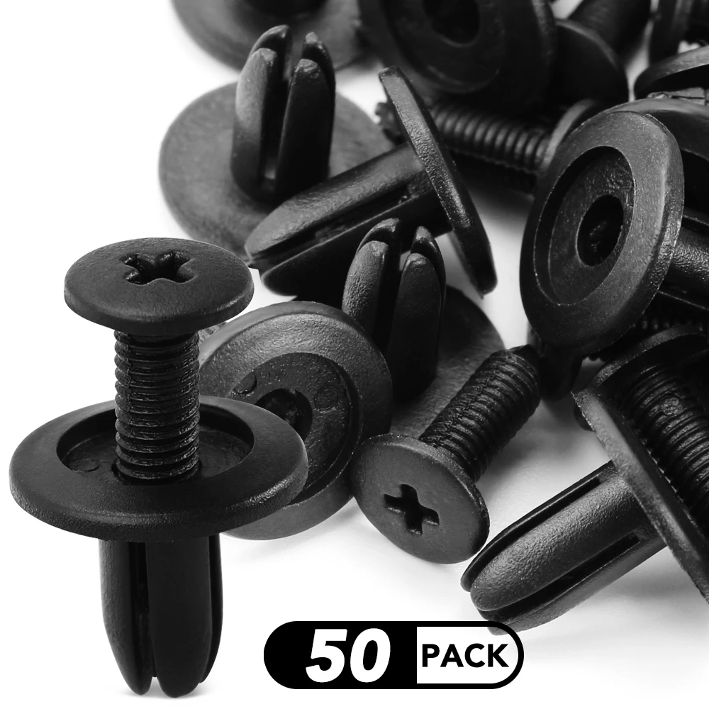 50pcs 6mm Auto Plastic Rivets Fastener Push Clip for Citroen C4 C5 C3 Picasso Xsara Berlingo Saxo DS3 Xantia DS4 C8