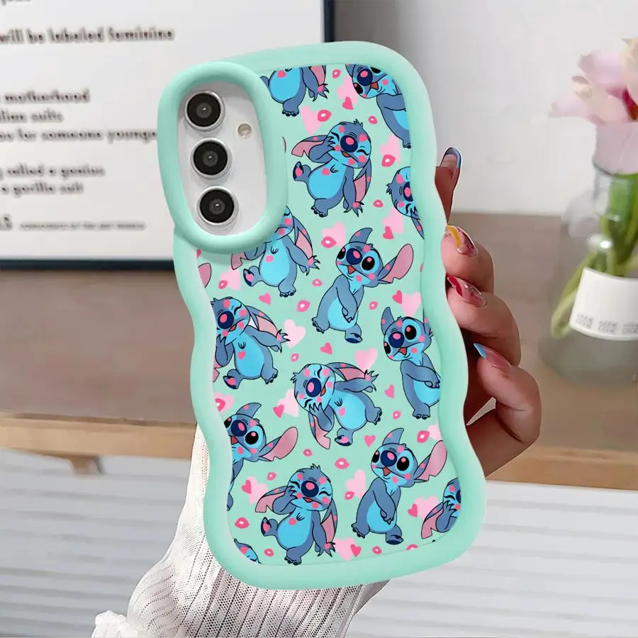 Capa de Telefone Macia Disney Stitch para Samsung Galaxy A33 A06 A13 A11 A53 A23 A16 A04 A21s A05 A52 A22 A15 A03 A14 A12