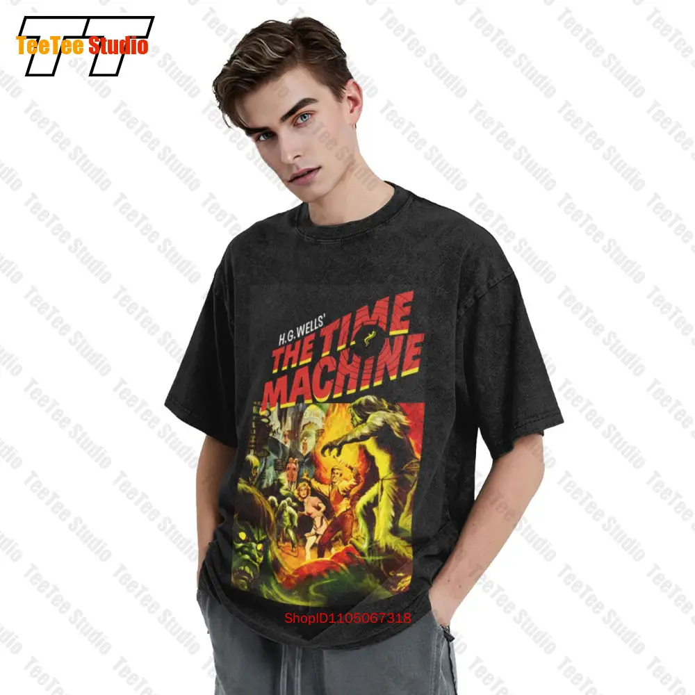 تي شيرت The Time Machine Hg Wells 1960 Bluray Dvd Vintage مقاس كبير J58X
