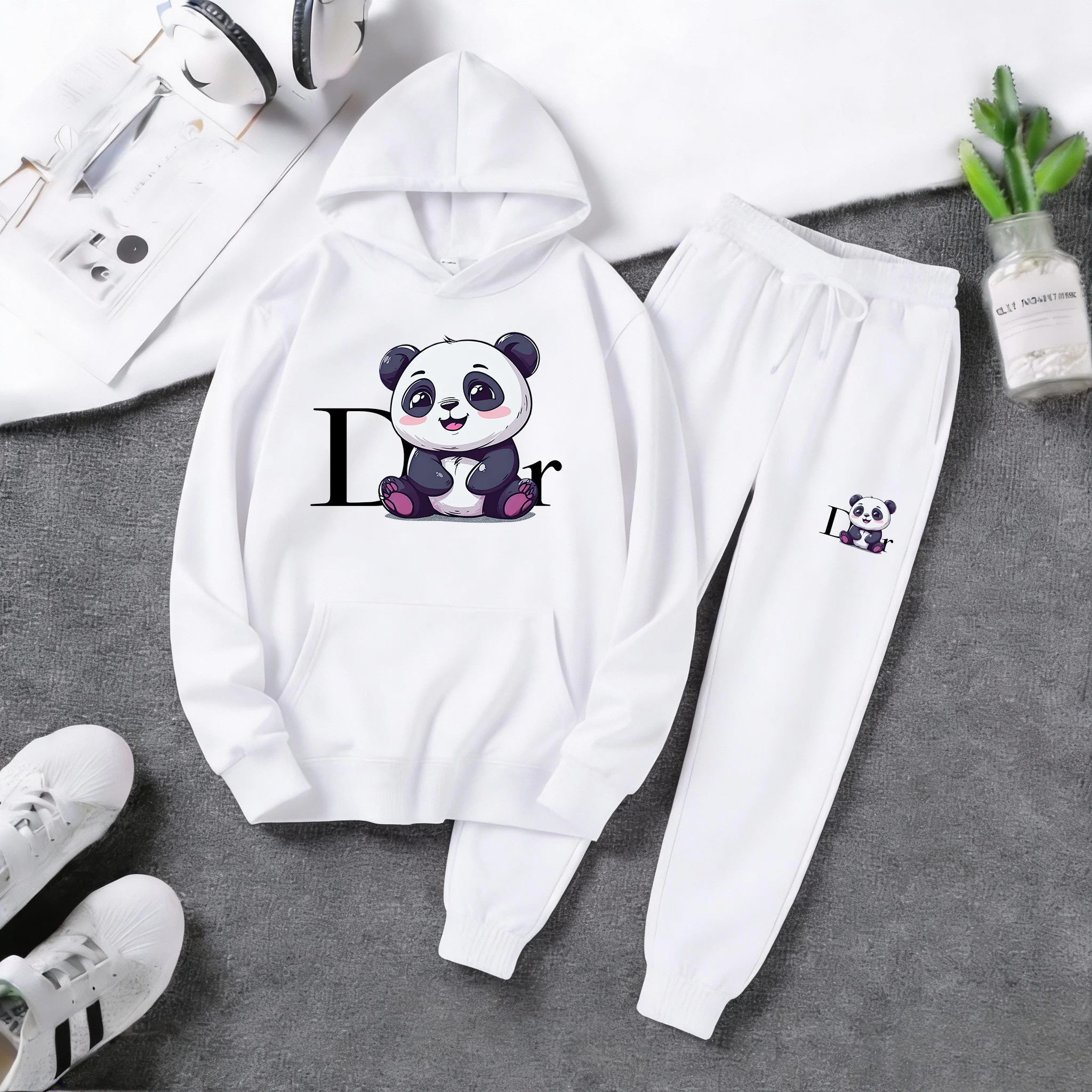 

2026 fashion sports sweatshirt, geometric pattern sweatpants, casual hooded sweatshirt