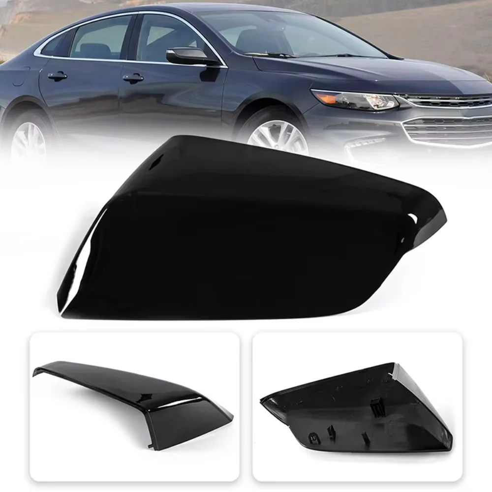 For Chevrolet Malibu XL 2016-2022 European Version RHD Rearview Mirror Cover Glossy Black Replacement Side Mirror Cap