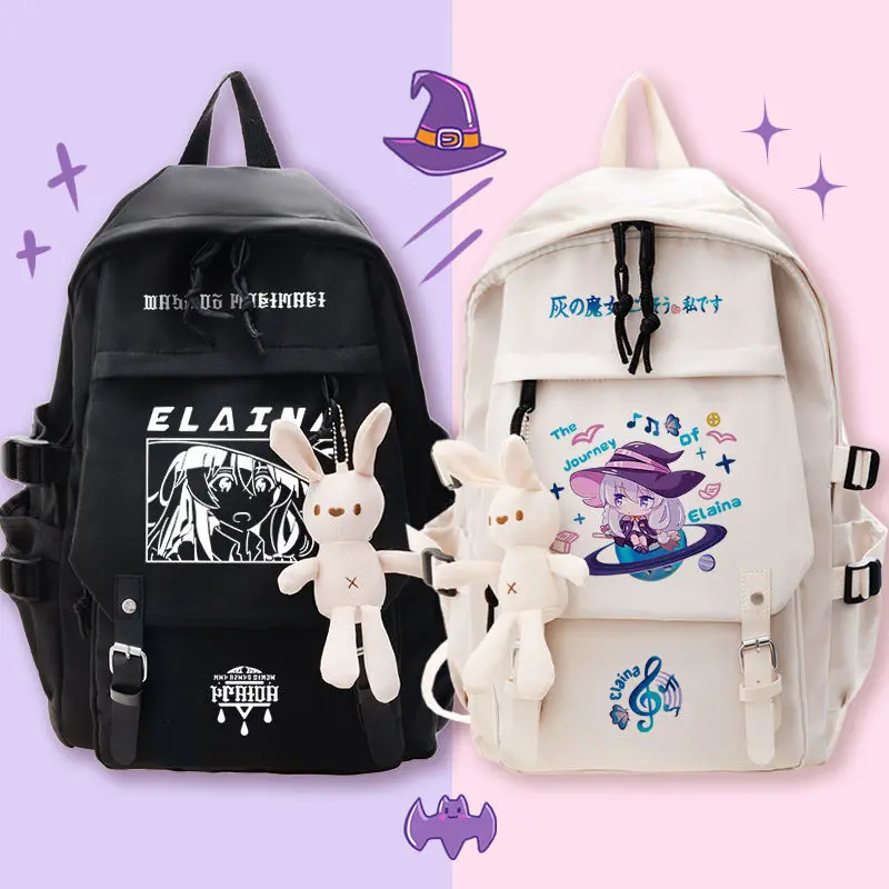 Рюкзак в стиле аниме Witch Journey Irena для мальчиков и девочек, двойная сумка через плечо большой вместимости для учащихся средних школ, мультяшный стиль,