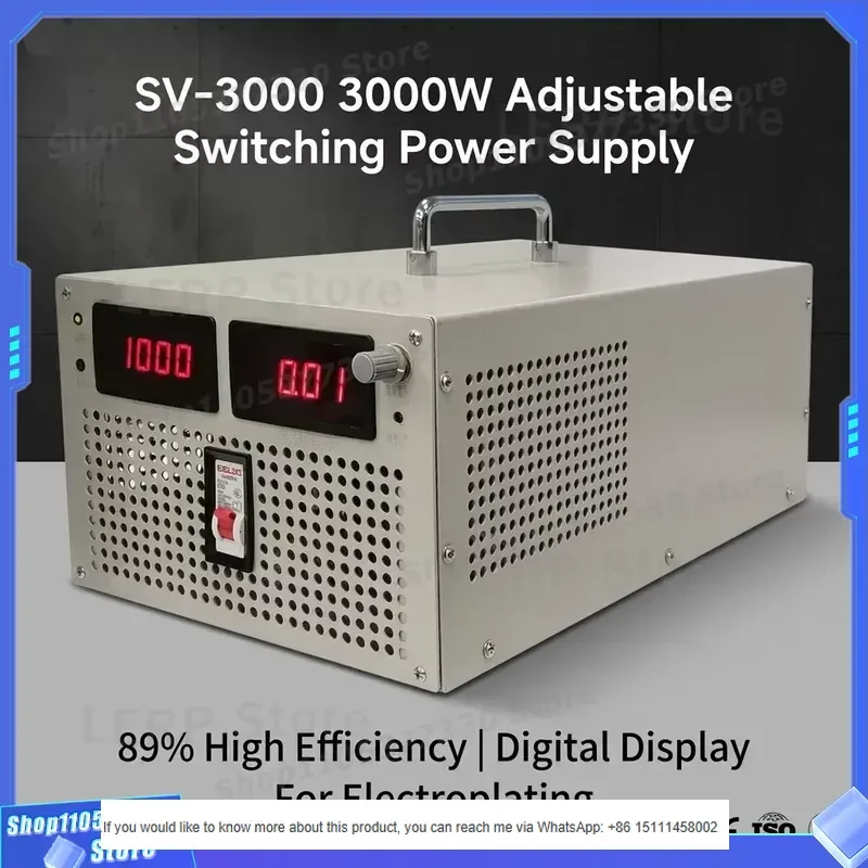 3000W High Voltage Electroplating Power Supply AC220V20% 120A Adjustable DC Rectifier Switching Single High Industry