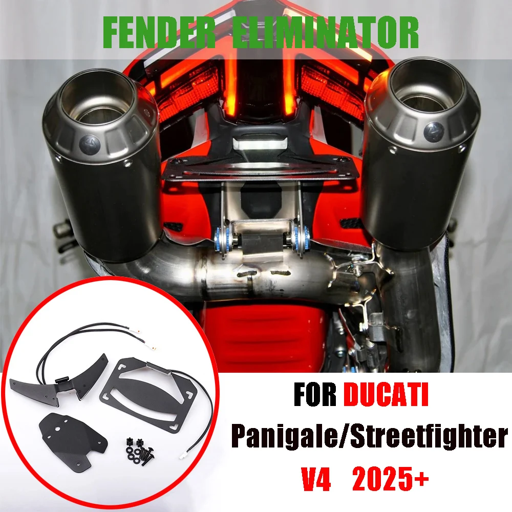 

Panigale V4 Tail Tidy For DUCATI Panigale/Streetfighter V4/S V2 2025 Fender Eliminator Plug and Play License Plate Holder