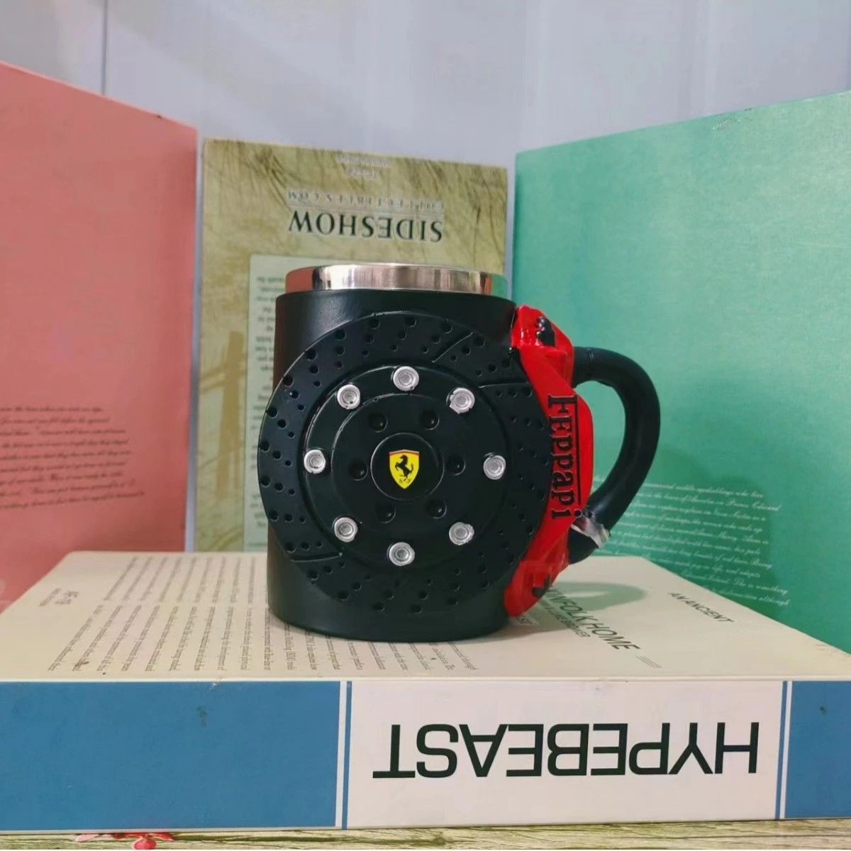 شعار السيارة لوحة الفرامل القدح الإبداعية فنجان القهوة هدية شخصية لفيراري F1 F8 F80 SF90 Stradale SF90Spider 296 GTB 296 GTS