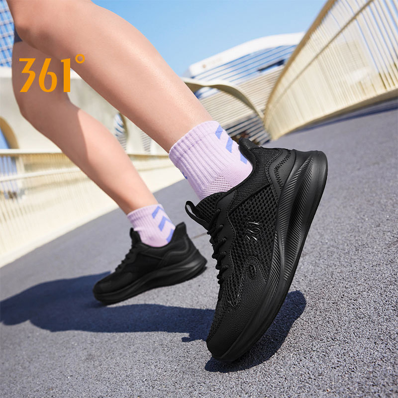  361 Degrees Women's Running Shoes Lightweight Breathable Sole Shock-Absorbing Anti-slip Mesh Durable Casual Sneakers 682422252 