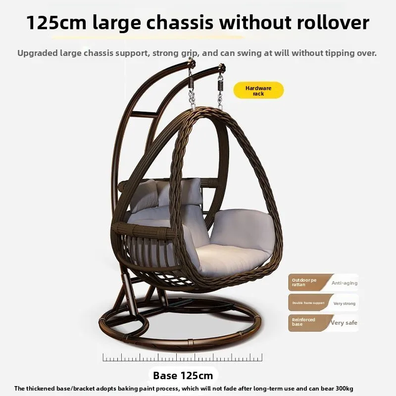 Outdoor Hanging Basket Household Swing Bird's Nest Hanging Chair Rattan Chair Double Garden Rocking Chair Indoor Hammock Balcony