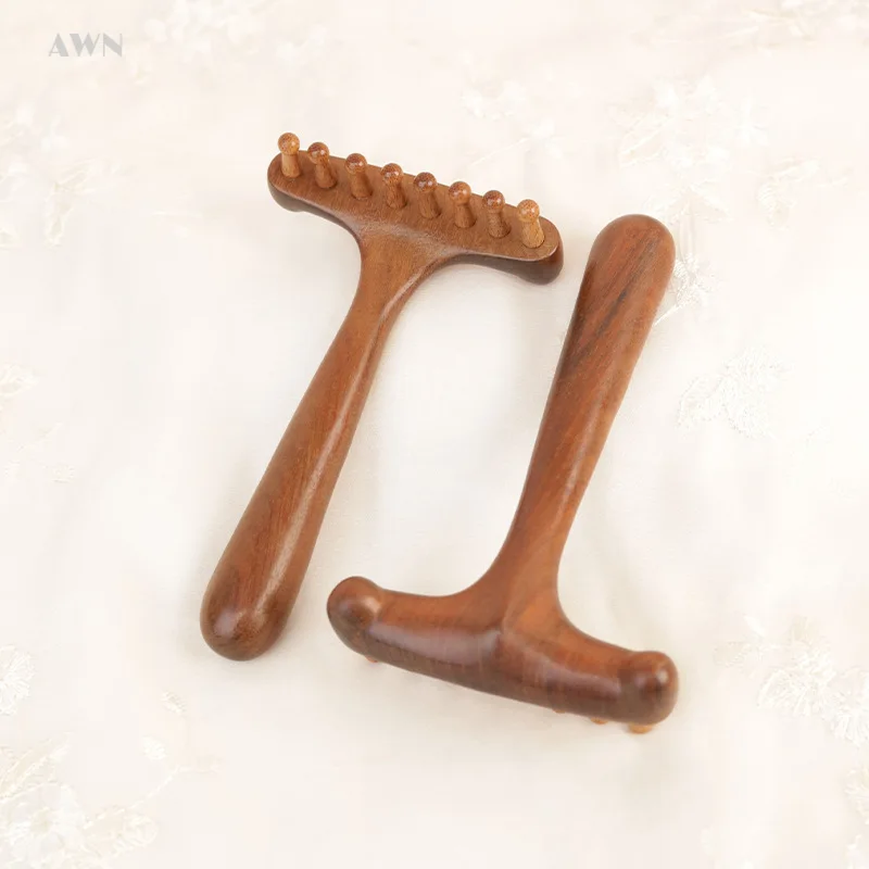 Scraping Comb Head Massager Meridian Acupoints Unblocking Massage Scratching Scalp Relaxing Woodware Massage Instrument