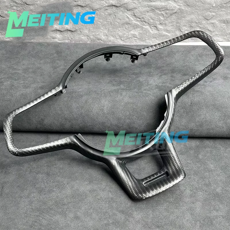Matte Carbon Fiber Rline Button Frame For VW Golf 7 Passat B8 Tiguan MK2 Forged Carbon Fiber Steering Wheel Decorative Frame